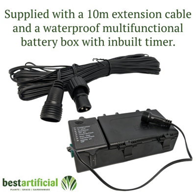 Bright White Black Cable Connectable Indoor & Outdoor Garden Party ...