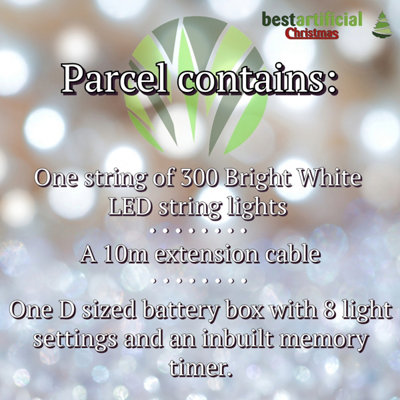 Bright White Black Cable Connectable Indoor & Outdoor Garden Party ...