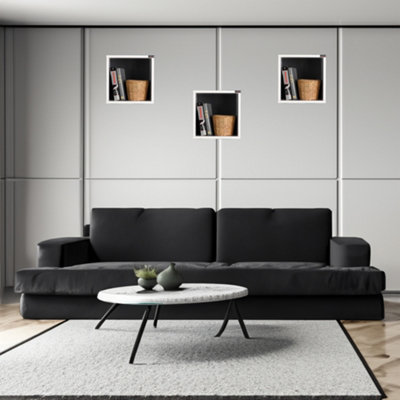 Bright White Floating Cube Shelf DIY at B&Q