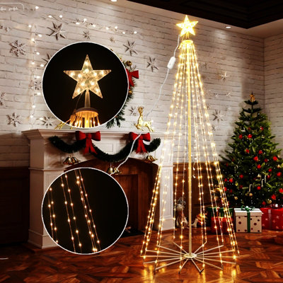 Bright Zeal Color-Changing LED Cone Tree Lights -8FT 340 LED