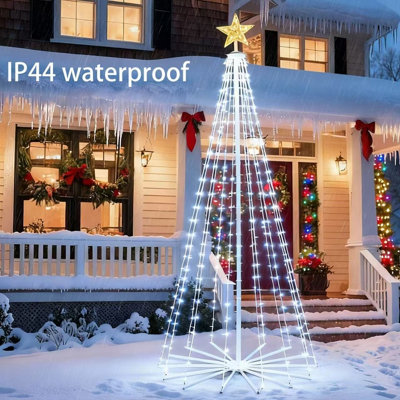 Bright Zeal Color-Changing LED Cone Tree Lights -8FT 340 LED
