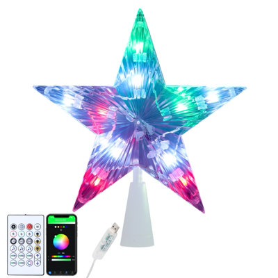 Bright Zeal Smart LED Christmas Tree Topper 7.6