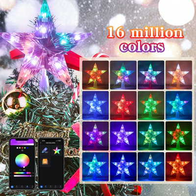 Bright Zeal Smart LED Christmas Tree Topper 7.6