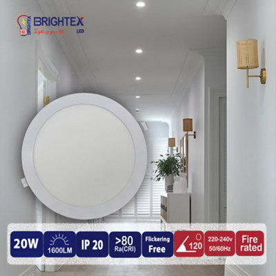 Brightex,20w (Higher Than 18w) led Recessed downlight Round Ceiling ...