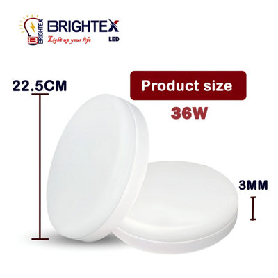 Brightex 36W Round LED Panel Ceiling Light, 3240 Lumens, Surface ...