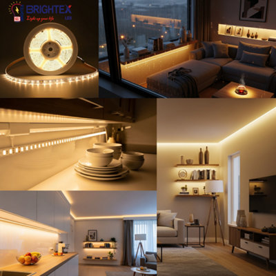 Brightex 5m SMD LED Strip Light Warm White 220V Flexible Super Bright ...