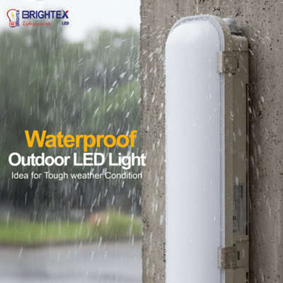 Brightex 72W LED Batten Light 1800mm IP65 Waterproof 3CCT Surface Tube ...