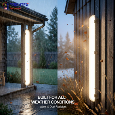 Brightex 72W LED Batten Light 1800mm IP65 Waterproof 3CCT Surface Tube ...