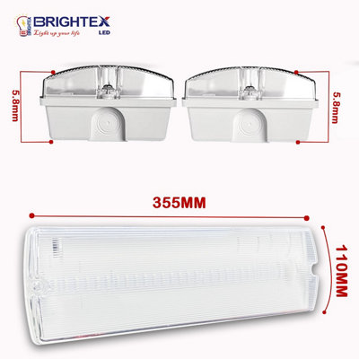 Brightex, LED Emergency Exit Light Bulkhead IP66 Waterproof 10W with ...