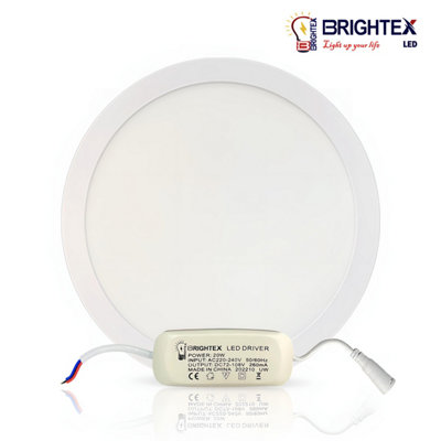 Brightex,Pack of 10 Brightex 20W LED Recessed Ceiling Panel Light 200mm ...