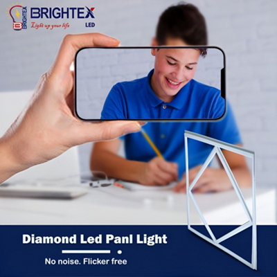 Brightex, Pack of 20 LED Panel Light diamond 600x600mm 72W 7200lm ...