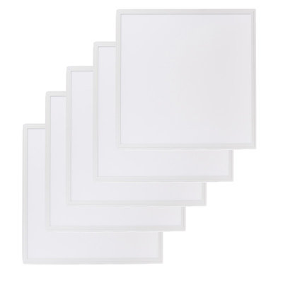 Brightex Pack of 5 LED Panel Light 600x600mm 48W 4320lm Recessed ...
