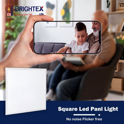 Brightex Pack of 5 LED Panel Light 600x600mm 48W 4320lm Recessed ...