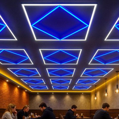 Brightex,Pack of 6 LED Panel Light diamond 600x600mm 72W 7200lm ...