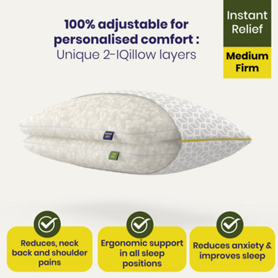 【新品レア】Bright MEMORY FORM PILLOWBrightWin Brightr®️ 'Stella' 2 Pack Hybrid Memory Foam Pillow for