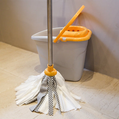 Brights' Microfibre Mop & Bucket Set Yellow Floor Cleaning Set - 3