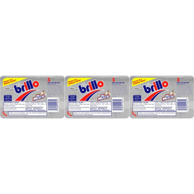 Brillo Mr Muscle 5 Multi-Use Soap Pads (Pack of 3)