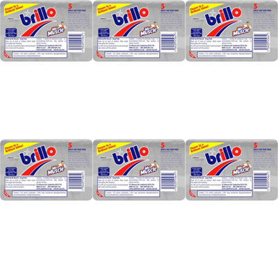 Brillo Mr Muscle 5 Multi-Use Soap Pads (Pack of 6)