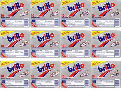 Brillo Multi Use Soap Pads 10 per pack (Pack of 12)