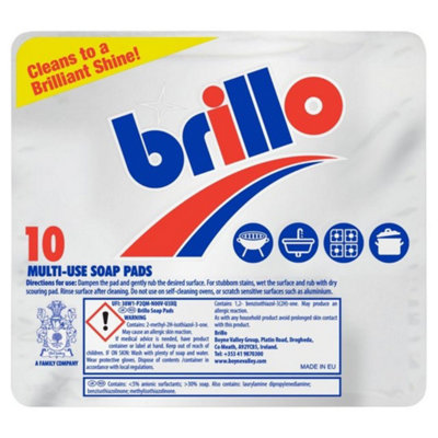 Brillo Multi Use Soap Pads 10 per pack (Pack of 3)