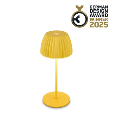 Briloner Battery Powered Yellow Dimmable Table Lamp