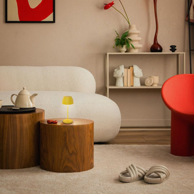 Briloner Battery Powered Yellow Dimmable Table Lamp