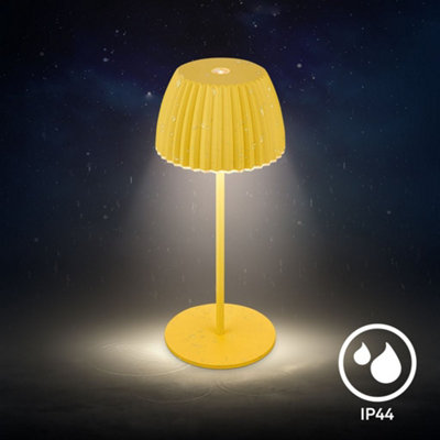 Briloner Battery Powered Yellow Dimmable Table Lamp