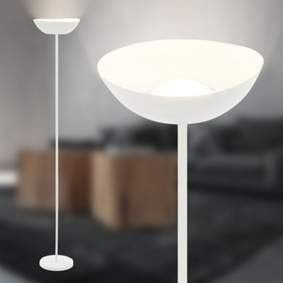 Briloner Estate White LED Standing Floor Lamp Cordless Rechargeable ...