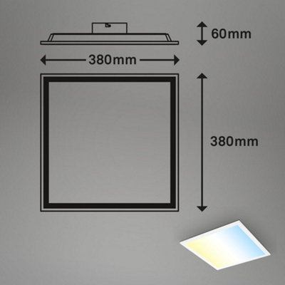 Briloner Mains-powered LED White Dimmable LED Panel