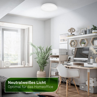 Briloner White LED Ceiling Light Lamp 8W 1700lm Ultra Efficient Living Room Hallway 290mm