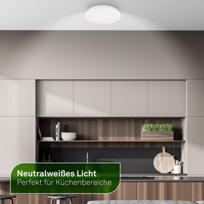 Briloner White LED Ceiling Light Lamp 8W 1700lm Ultra Efficient Living Room Hallway 290mm
