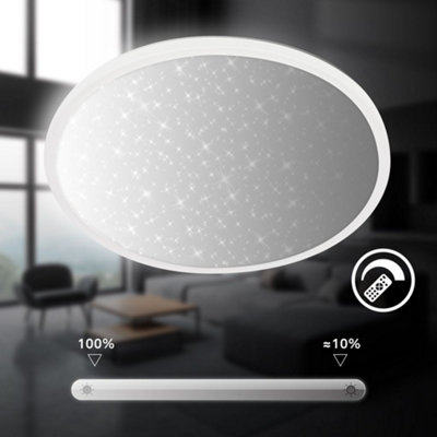 Briloner White LED Ceiling Light Lamp Living Room Dimmable Starry Sky Effect CCT 375mm