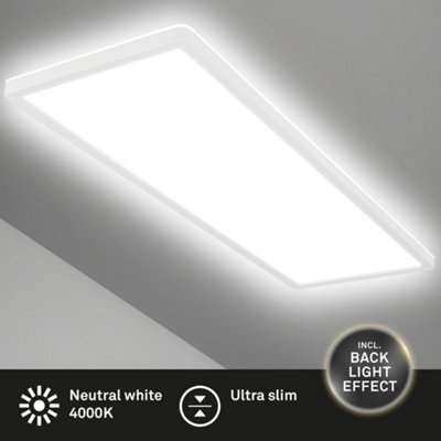 Briloner White LED Panel Backlight Effect Ceiling Light 58cm, 22W ...