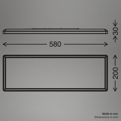 Briloner White LED Panel Backlight Effect Ceiling Light 58cm, 22W, 4000K, 3000lm