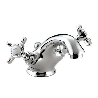 Bristan 1901 Bathroom Basin Mixer Tap Cross Head Chrome Traditional N BAS C CD