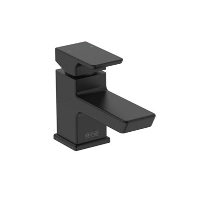 Bristan Cobalt Basin Mixer Tap with Clicker Waste - Black