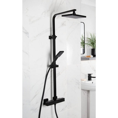 Bristan Craze Bar Mixer Shower with Dual Shower Heads - Black