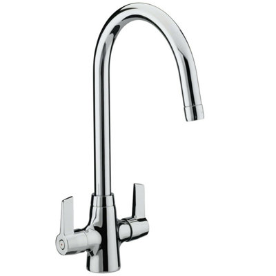 Bristan Echo Kitchen Sink Mixer Tap Double Lever Modern EasyFit Chrome