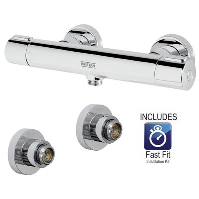 Bristan Frenzy Thermostat-Duscharmatur Mit Schnell-Anschlüssen – Multimode-Handbrause, Safe-Touch