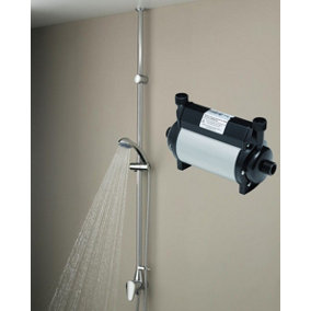 Bristan JUTE Thermostatic Ceiling Fed Surface Mounted Mixer Shower Valve + Pump