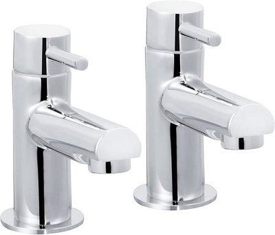 Bristan Mios 1/2 inch Basin Taps Chrome Pair Deck Mount Bathroom Tap