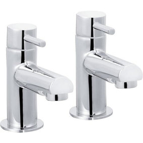 Bristan Mios 1/2 inch Basin Taps Chrome Pair Deck Mount Bathroom Tap