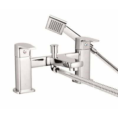 Bristan Niva Bath Shower Mixer Chrome Taps Deck Mount Bathroom Tap