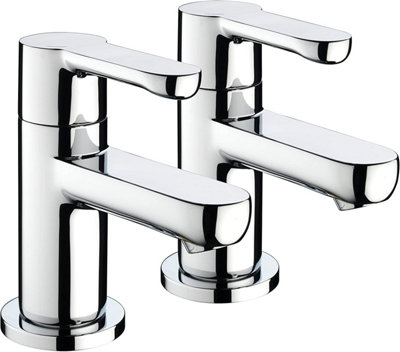 Bristan NR 3/4 C Nero Bath Pillar Taps Pair Chrome Lever Handle | DIY ...