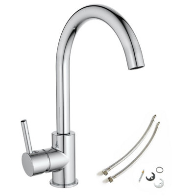 Bristan Odyssey OD SNK C Monobloc Kitchen Tap Chrome Single Lever + Flexi Fixing