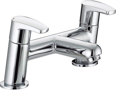 Bristan Orta Bath Filler Chrome Taps Deck Mount Bathroom Tap