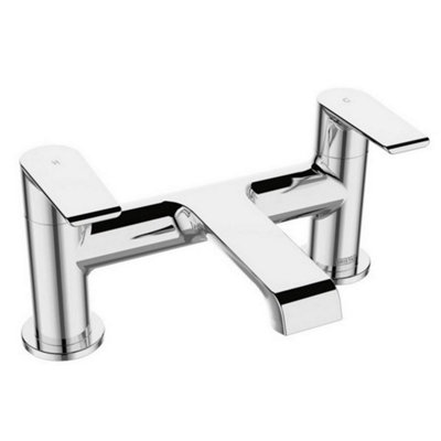 Bristan Polo Bath Filler Chrome Taps Deck Mount Bathroom Tap