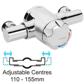 Bristan Sirrus Gummers OPAC TS1203 Exposed Thermostatic Mixer Shower 110 130mm