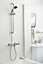 Bristan Thermostatic Bar Mixer Shower Round Chrome Exposed Valve Twin Lever