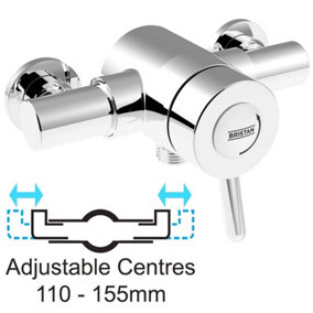 Bristan Traditional Exposed Thermostatic Mixer Lever Shower Valve 110mm 155mm
